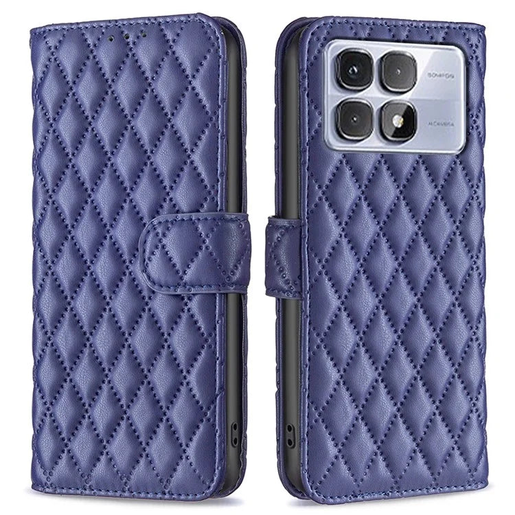 BINFEN COLOR BF Style-14 For Xiaomi Redmi K70 Ultra Case Rhombus Phone Leather Cover Stand