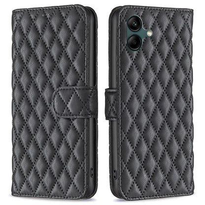 BINFEN COLOR BF Style-14 For Samsung Galaxy A06 Case PU Leather Rhombus Phone Cover