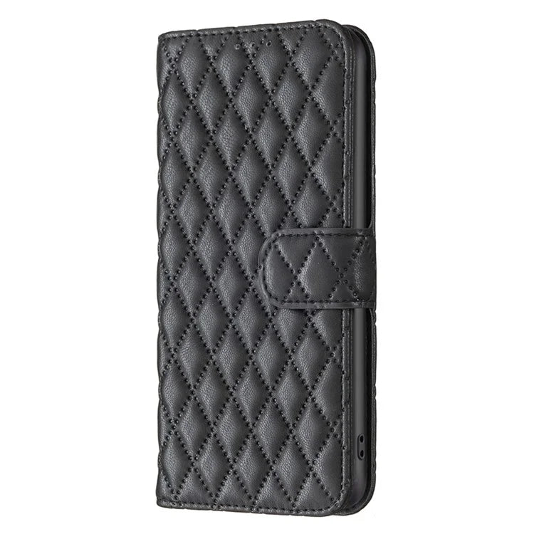 BINFEN COLOR BF Style-14 For Samsung Galaxy A06 Case PU Leather Rhombus Phone Cover