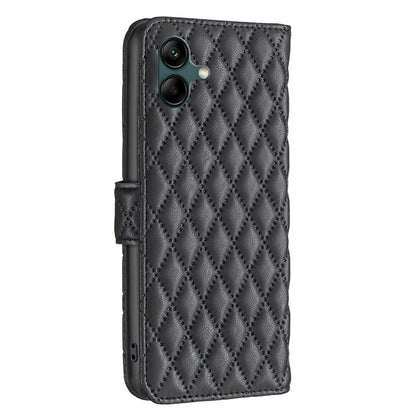 BINFEN COLOR BF Style-14 For Samsung Galaxy A06 Case PU Leather Rhombus Phone Cover
