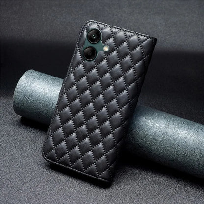 BINFEN COLOR BF Style-14 For Samsung Galaxy A06 Case PU Leather Rhombus Phone Cover