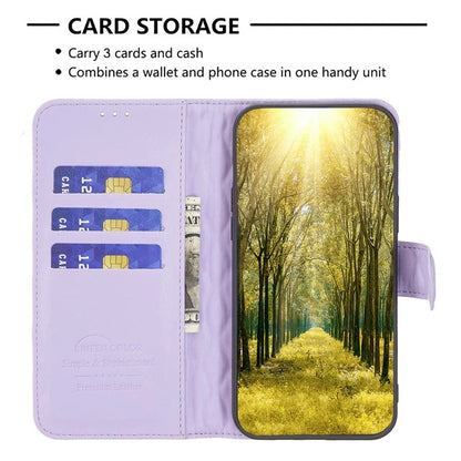 BINFEN COLOR BF Style-14 For Samsung Galaxy A06 Case PU Leather Rhombus Phone Cover