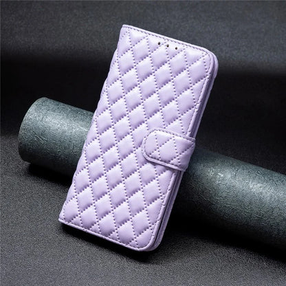 BINFEN COLOR BF Style-14 For Samsung Galaxy A06 Case PU Leather Rhombus Phone Cover