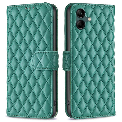 BINFEN COLOR BF Style-14 For Samsung Galaxy A06 Case PU Leather Rhombus Phone Cover