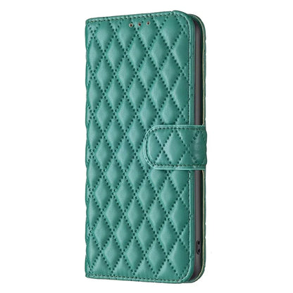 BINFEN COLOR BF Style-14 For Samsung Galaxy A06 Case PU Leather Rhombus Phone Cover