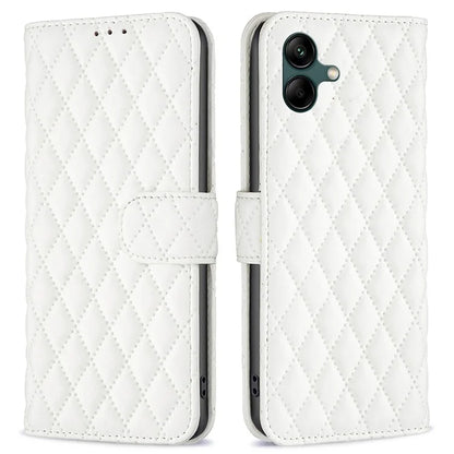 BINFEN COLOR BF Style-14 For Samsung Galaxy A06 Case PU Leather Rhombus Phone Cover