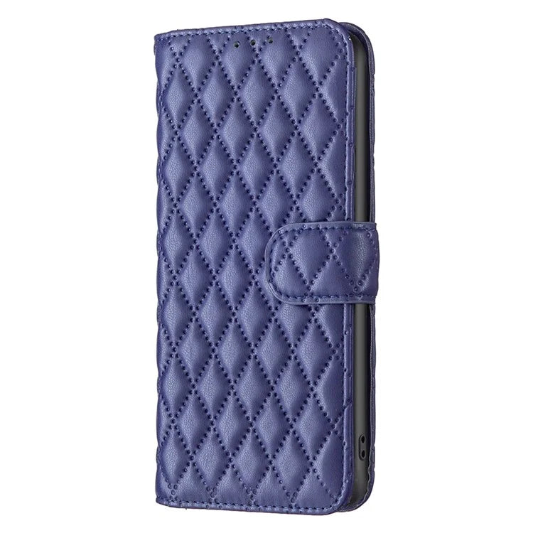 BINFEN COLOR BF Style-14 For Samsung Galaxy A06 Case PU Leather Rhombus Phone Cover
