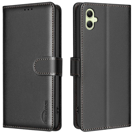 BINFEN COLOR BF32 For Samsung Galaxy A06 Case PU Leather Litchi Texture Phone Cover