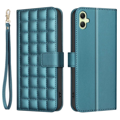 BINFEN COLOR BF34 for Samsung Galaxy A06 Case Wallet PU Leather Cover Square Grid Pattern