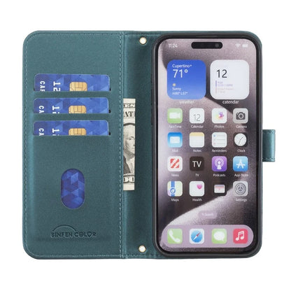 BINFEN COLOR BF34 for Samsung Galaxy A06 Case Wallet PU Leather Cover Square Grid Pattern