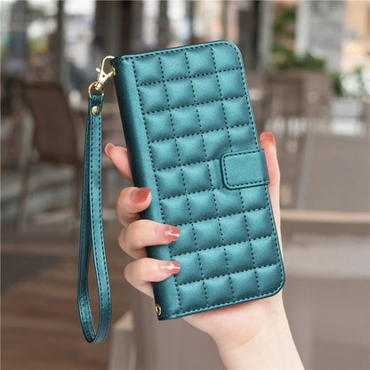 BINFEN COLOR BF34 for Samsung Galaxy A06 Case Wallet PU Leather Cover Square Grid Pattern