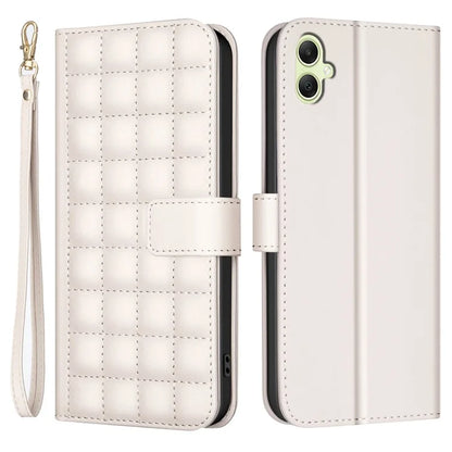 BINFEN COLOR BF34 for Samsung Galaxy A06 Case Wallet PU Leather Cover Square Grid Pattern