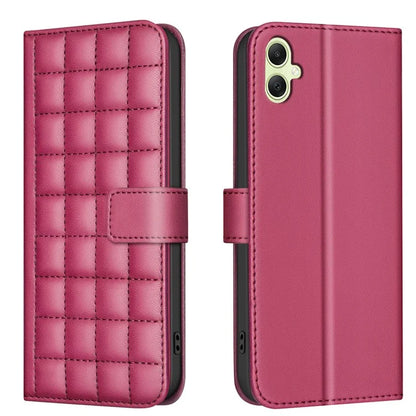 BINFEN COLOR BF34 for Samsung Galaxy A06 Case Wallet PU Leather Cover Square Grid Pattern