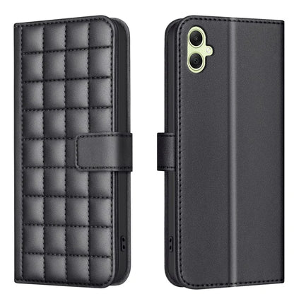 BINFEN COLOR BF34 for Samsung Galaxy A06 Case Wallet PU Leather Cover Square Grid Pattern