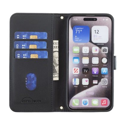 BINFEN COLOR BF34 for Samsung Galaxy A06 Case Wallet PU Leather Cover Square Grid Pattern