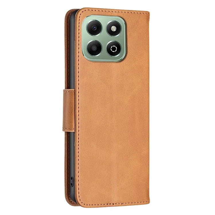 For Honor X6b 4G Case Solid Color PU Leather Wallet Stand Phone Cover