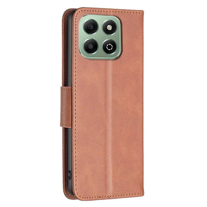 For Honor X6b 4G Case Solid Color PU Leather Wallet Stand Phone Cover