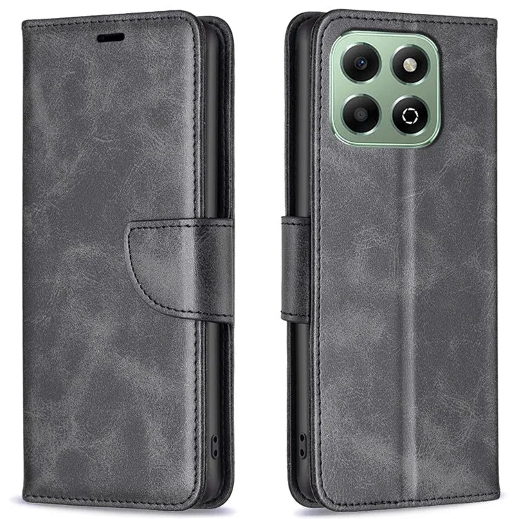 For Honor X6b 4G Case Solid Color PU Leather Wallet Stand Phone Cover