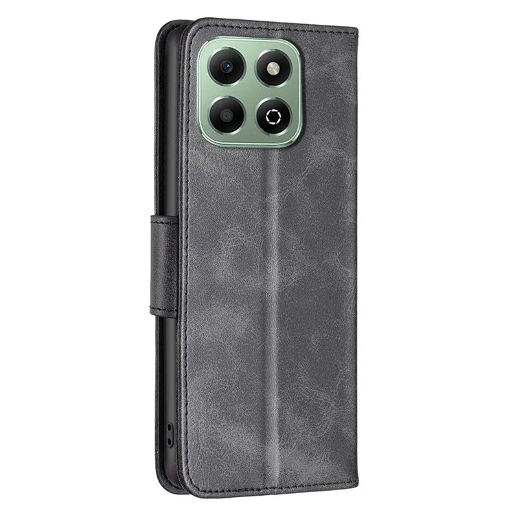 For Honor X6b 4G Case Solid Color PU Leather Wallet Stand Phone Cover