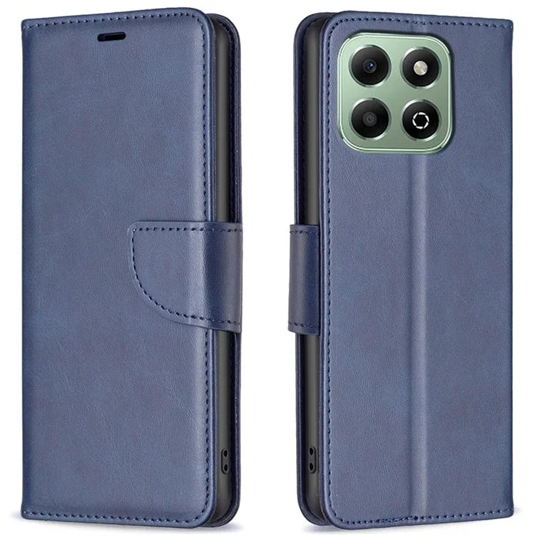 For Honor X6b 4G Case Solid Color PU Leather Wallet Stand Phone Cover