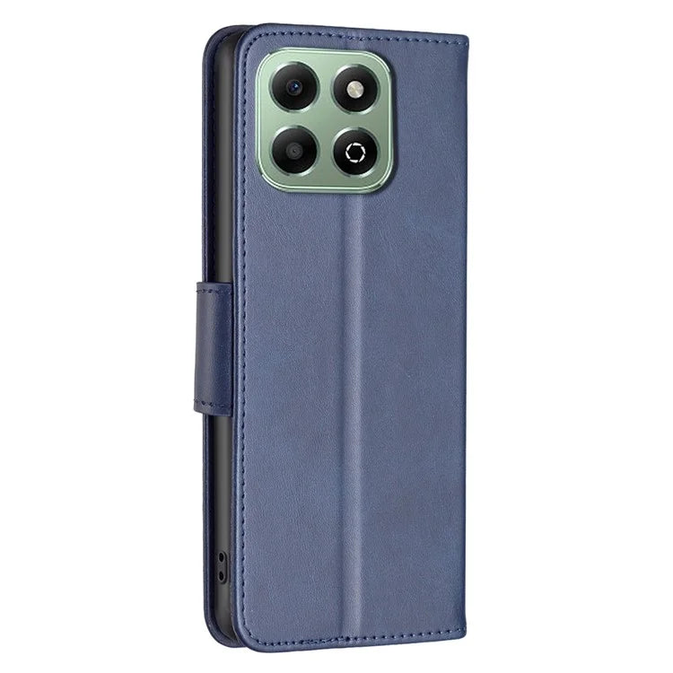 For Honor X6b 4G Case Solid Color PU Leather Wallet Stand Phone Cover