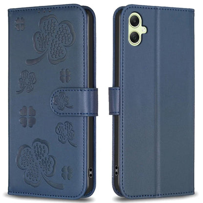 For Samsung Galaxy A06 Case PU Leather Wallet Stand Phone Cover Clover Pattern