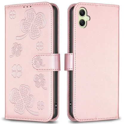 For Samsung Galaxy A06 Case PU Leather Wallet Stand Phone Cover Clover Pattern