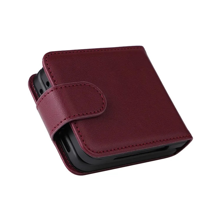 For Samsung Galaxy Z Flip6 5G Case PU Leather Card Holder Folding Phone Cover