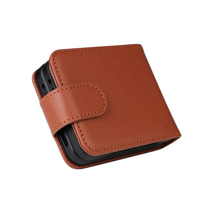 For Samsung Galaxy Z Flip6 5G Case PU Leather Card Holder Folding Phone Cover
