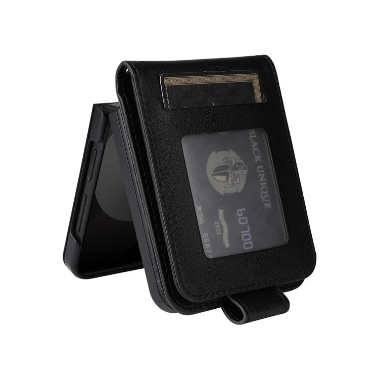 For Samsung Galaxy Z Flip6 5G Case PU Leather Card Holder Folding Phone Cover