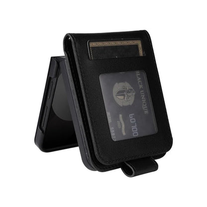 For Samsung Galaxy Z Flip6 5G Case PU Leather Card Holder Folding Phone Cover
