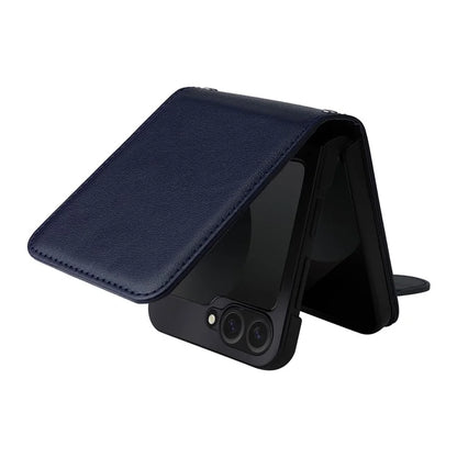 For Samsung Galaxy Z Flip6 5G Case PU Leather Card Holder Folding Phone Cover