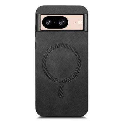 For Google Pixel 8 Leather Back Case Compatible with MagSafe Skin-Touch Phone Cover