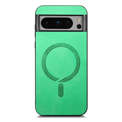 For Google Pixel 8 Pro Leather Back Case Compatible with MagSafe Skin-Touch Phone Cover
