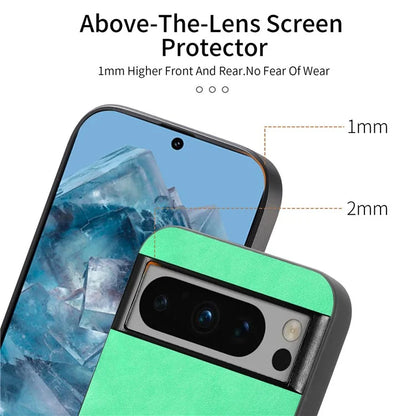 For Google Pixel 8 Pro Leather Back Case Compatible with MagSafe Skin-Touch Phone Cover