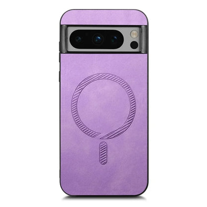 For Google Pixel 8 Pro Leather Back Case Compatible with MagSafe Skin-Touch Phone Cover