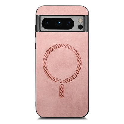 For Google Pixel 8 Pro Leather Back Case Compatible with MagSafe Skin-Touch Phone Cover