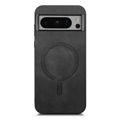 For Google Pixel 8 Pro Leather Back Case Compatible with MagSafe Skin-Touch Phone Cover