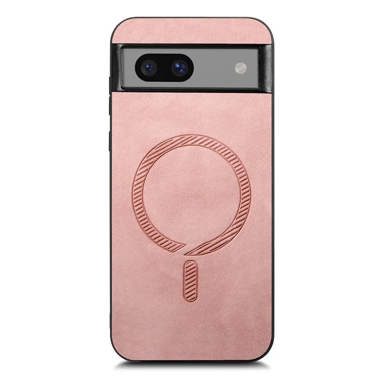 For Google Pixel 7 5G Leather Back Case Compatible with MagSafe Skin-Touch Phone Cover