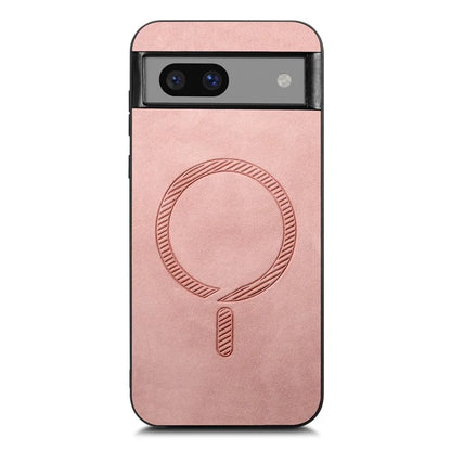 For Google Pixel 7 5G Leather Back Case Compatible with MagSafe Skin-Touch Phone Cover
