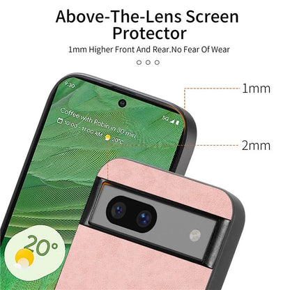 For Google Pixel 7 5G Leather Back Case Compatible with MagSafe Skin-Touch Phone Cover