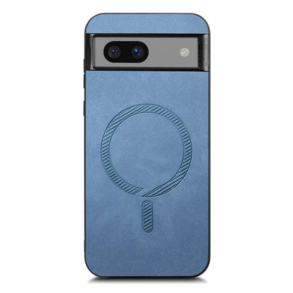 For Google Pixel 7 5G Leather Back Case Compatible with MagSafe Skin-Touch Phone Cover