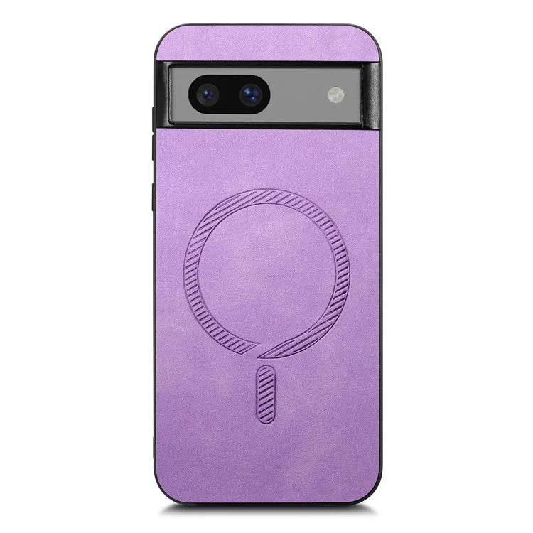 For Google Pixel 7 5G Leather Back Case Compatible with MagSafe Skin-Touch Phone Cover
