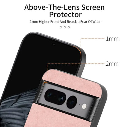 For Google Pixel 7 Pro 5G Leather Back Case Compatible with MagSafe Skin-Touch Phone Cover