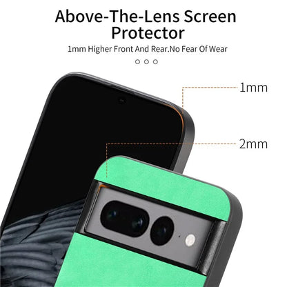 For Google Pixel 7 Pro 5G Leather Back Case Compatible with MagSafe Skin-Touch Phone Cover