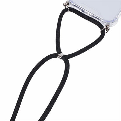 For iPhone 16 Pro Max Crossbody Case Acrylic + TPU Transparent Phone Cover Reinforced Corners