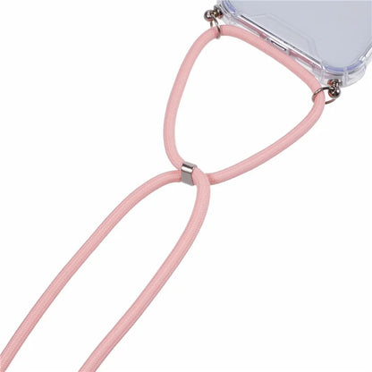 For iPhone 16 Pro Max Crossbody Case Acrylic + TPU Transparent Phone Cover Reinforced Corners