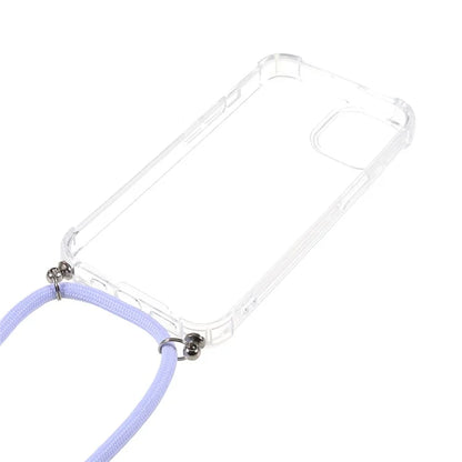 For iPhone 16 Pro Max Crossbody Case Acrylic + TPU Transparent Phone Cover Reinforced Corners