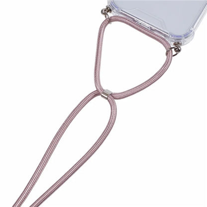 For iPhone 16 Pro Max Crossbody Case Acrylic + TPU Transparent Phone Cover Reinforced Corners