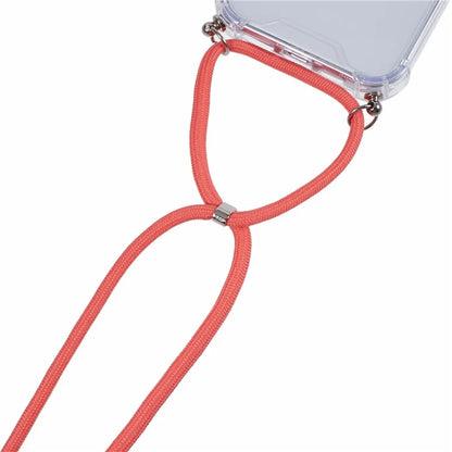 For iPhone 16 Pro Max Crossbody Case Acrylic + TPU Transparent Phone Cover Reinforced Corners